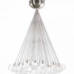 Double Pendant Lamp 37 G4 37x10W Glasses bola Nickel mate