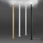 LED Pole lámpara de Pie 190cm LED 20w regulable negro Texturizado