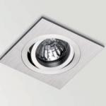 Square Mec Downlight Recessed adjustable 360 HI Spot ES 50w Anodized Silver
