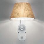 Choose luz de parede + LED Estrutura Cinza Alumínio, Difusor pergamino New LED