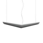 Mouette luminary Pendant Lamp symmetric T16 G5 4x24w no dimmable cable of 6m white opal