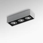 Nothing ceiling lamp rectangular 3 Spotlights QR-111 Max 3x75W white