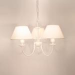 Riva S3 Pendant Lamp white lampshade lino white 3xE27 11W (LED) o 60W (HA)
