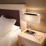 Mei oval - T (Solo Structure) Lamp Table Lamp without lampshade E27 1x46w Ní­quel Glass Black