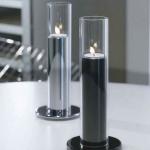 Poppy tea light Table Lamp candle Black anthracite