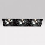 Grid IN Trimless 3 QR Frames Empotrables 3xG53 100w negro