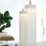 Swing XL Pendant Lamp with plug E27 1x70W lampshade cuerda and floron white
