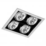 Gingko Recessed Ceiling adjustable 4xQR-111 100w Black