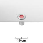 Neutron 0 Inox LED Vermelho Clear 0,3 W