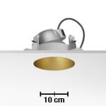Kap 145 bañador of wall Downlight for C dimmable TC 70W Gold mate