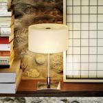 Drum Table Lamp Glass white ø48x75cm 3x60w E14 (HL)