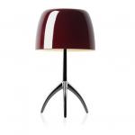 Lumiere Table Lamp Large with intensity regulator - Structure Aluminium/lampshade cherry