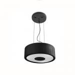 Spin Pendant Lamp 45cm 3xE27 max23W - Chrome Diffuser Black opal
