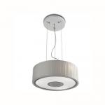 Spin Pendant Lamp 45cm 3xE27 max23W - Chrome Diffuser white opal