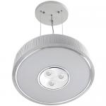 Spin Pendant Lamp ø100cm 7x30w PL E27 + 3 Downlights Cree LED adjustables 4w 350mA 2900ºK white