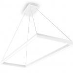 Circ Lampada Lampada a sospensione quadrato 120x40cm LED 34W - Bianco mate