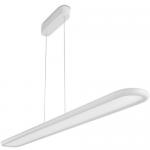 Net Suspension ovaleada 116,5cm LED 43W dimmable - blanc mate