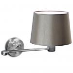Suite II Wall Lamp articulado with lampshade and two arms 75cm E27 60w - Nickel Satin