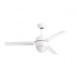 Noos Fan 116cm with light LED 17W 3 blades metal white without mando - white