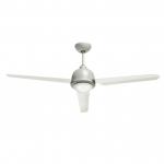 Multicolour metal Fan 127cm with light LED 75W 3 blades Transparent with remote - white/Cubierta white metal 