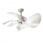 Soffio Fan 100cm without light 4 blades Satin with remote - Grey