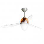Swing ECO Ventilateur 127cm lumière 25w 3 lames Transparent sans mando - Gris/Naranja