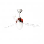 Swing ECO Fan 127cm light 25w 3 blades Transparent without mando - Grey/Rojo