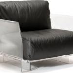 Pop sofa Weben eco piel Struktur Transparent 3 plätze