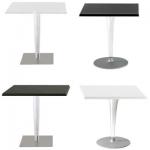 TopTop table colour Shiny leg round table square 70x70cm