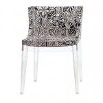 Mademoiselle Chair Structure Transparent with fire reACTION test Missoni fabric