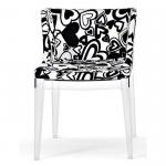 Mademoiselle Chair Structure Transparent with fire reACTION test Moschino fabric