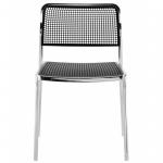 Audrey Shiny chaise sans bras Aluminium Brillant intérieur/de plein air (2 unités d´emballage)