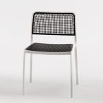 Audrey Shiny silla sin brazos Aluminio Brillante para interior (Embalaje 2 uds)