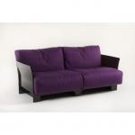 Pop Contract sofa Fabric Kvadrat Divina 3 (lana virgen) Structure Transparent 2 seater