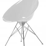 Eros chair with Structure of steel chromed of four patas