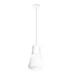 Drop Pendant Lamp 1xE27 60W - Chrome/Glass opal