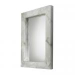 espejo Evolution rectangular Cromo Alabastro blanco