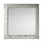 espejo Evolution Cuadrado Cromo Alabastro blanco