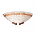 Axe Wall Lamp Brown Alabaster white with talla Brown