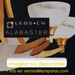 Cobra Lámpara de Alabastro Patine rojizo / Alabastro blanco