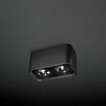 Baco Luminaria de Superficie Doble QR 111 G53 2x75W negro