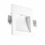 Secret Recessed rectangular Large plaster LED 1x1w 3000K white