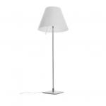 Large Costanza Floor Lamp Complete telescópica with switch white lampshade E27 3x23w - Aluminium