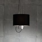 2122 2 Pendant Lamp Nickel with white lampshade