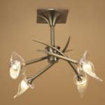 Flavia Lamp Semiceiling lamp bright chrome 4L