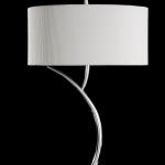 Eve Table Lamp Chrome/Cream 2L round