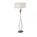 Lua Floor Lamp Salon 2L 2xE27 13w Nickel Satin + Pant white