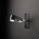 Ledpipe RSCC Wall lamp with wall plate 14cm LED 3w Black