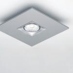 Polifemo ceiling lamp Square 20cm Gu10 75w Grey metallized