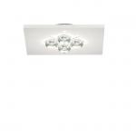 Polifemo ceiling lamp Square 25cm LED 4x4w Lacquered white